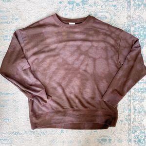 Brown Bleach Dyed Sweatshirt